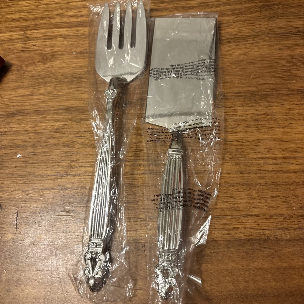 GODINGER Olde Copenhagen 2 Lg Serving Pcs Cake Lasagna Server Fork New & Unused